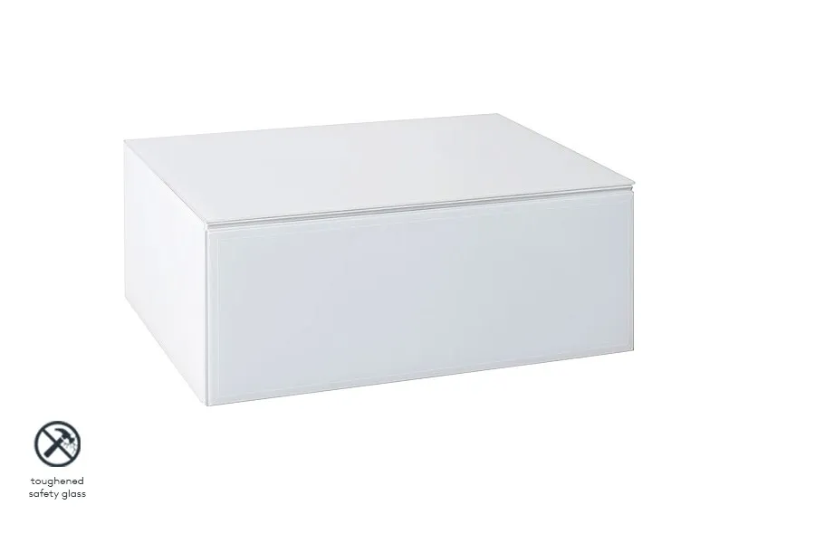 Inga White Floating Bedside Table / Shelf / Storage System