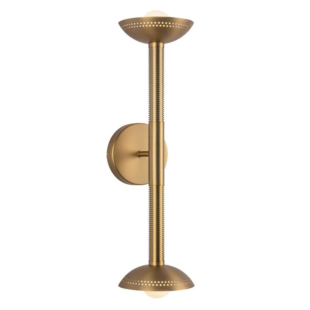 Netlighting Arden Up Down Integrated LED Wall Light Brushed Gold 3000K