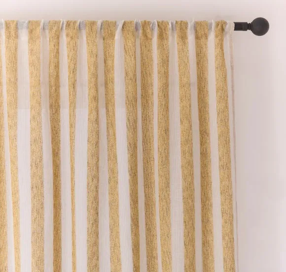 Lettie Stripe Slot Top Voile Panel 1