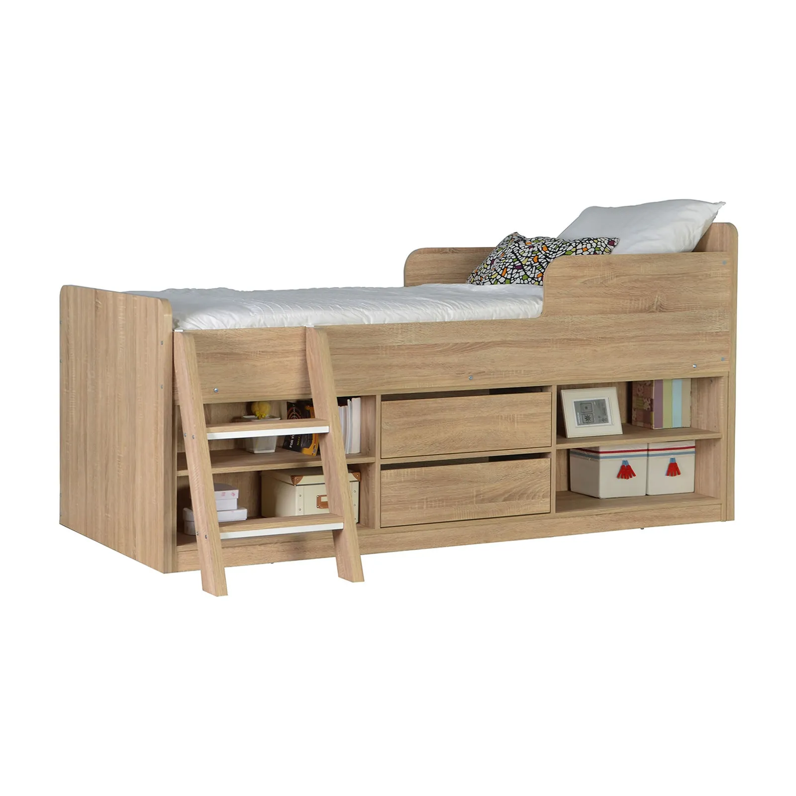 Felix Oak Low Sleeper Bed Natural