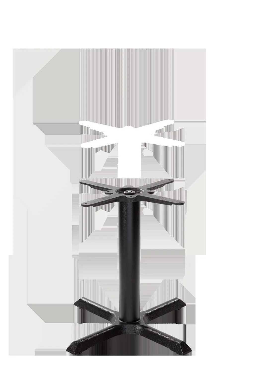 netfurniture Black Cruciform Table Base - Small - Coffee Height - 480 Mm