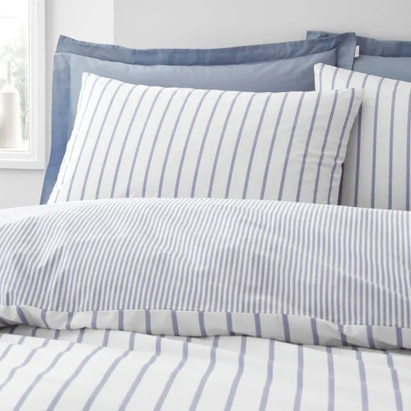 Bianca Hampton Stripe 200 Thread Count 100% Cotton Duvet Cover & Pillowcase Set 2