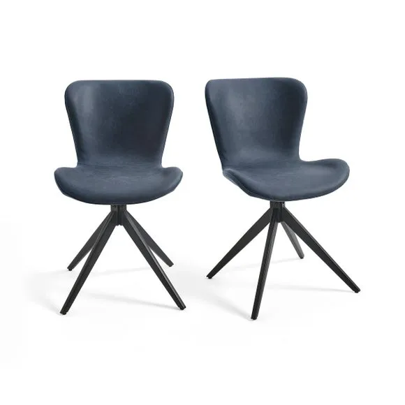 Lennie Set of 2 Dining Chairs, Faux Leather 5