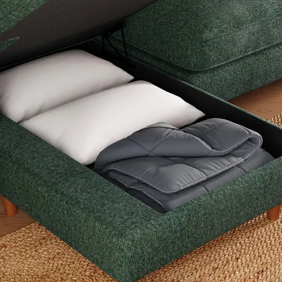 Beatrice II Blended Chenille Corner Storage Sofa Bed 3
