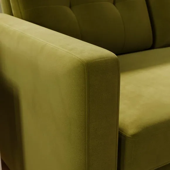 Barker Velvet 2 Seater Trundle Sofa Bed 4