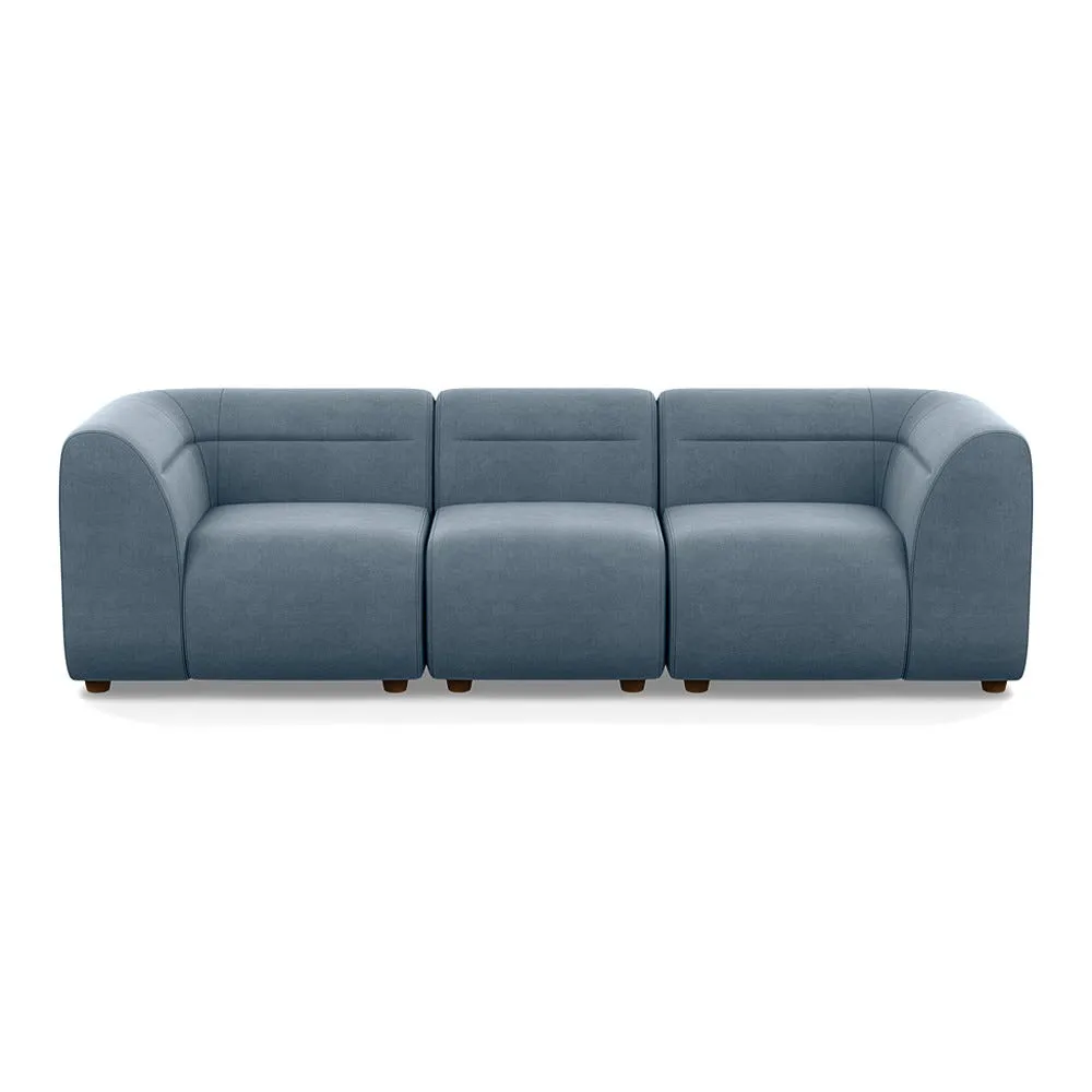 Heal's Lilli 3 Seater Sofa Capelo-Linen Mineral Natural Beech Feet 1