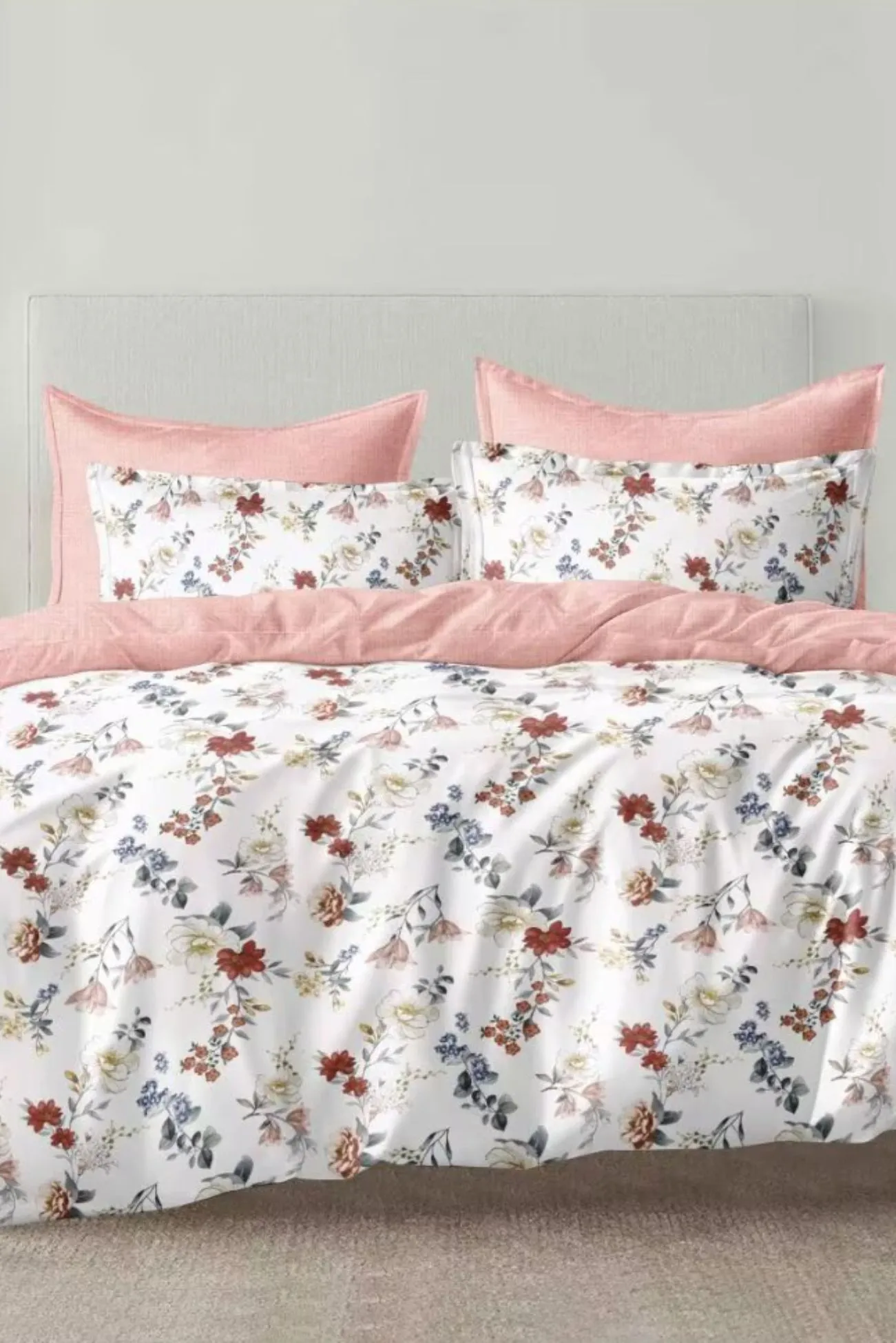 Ezysleep Fleur Floral Printed Duvet Set in Pink 2