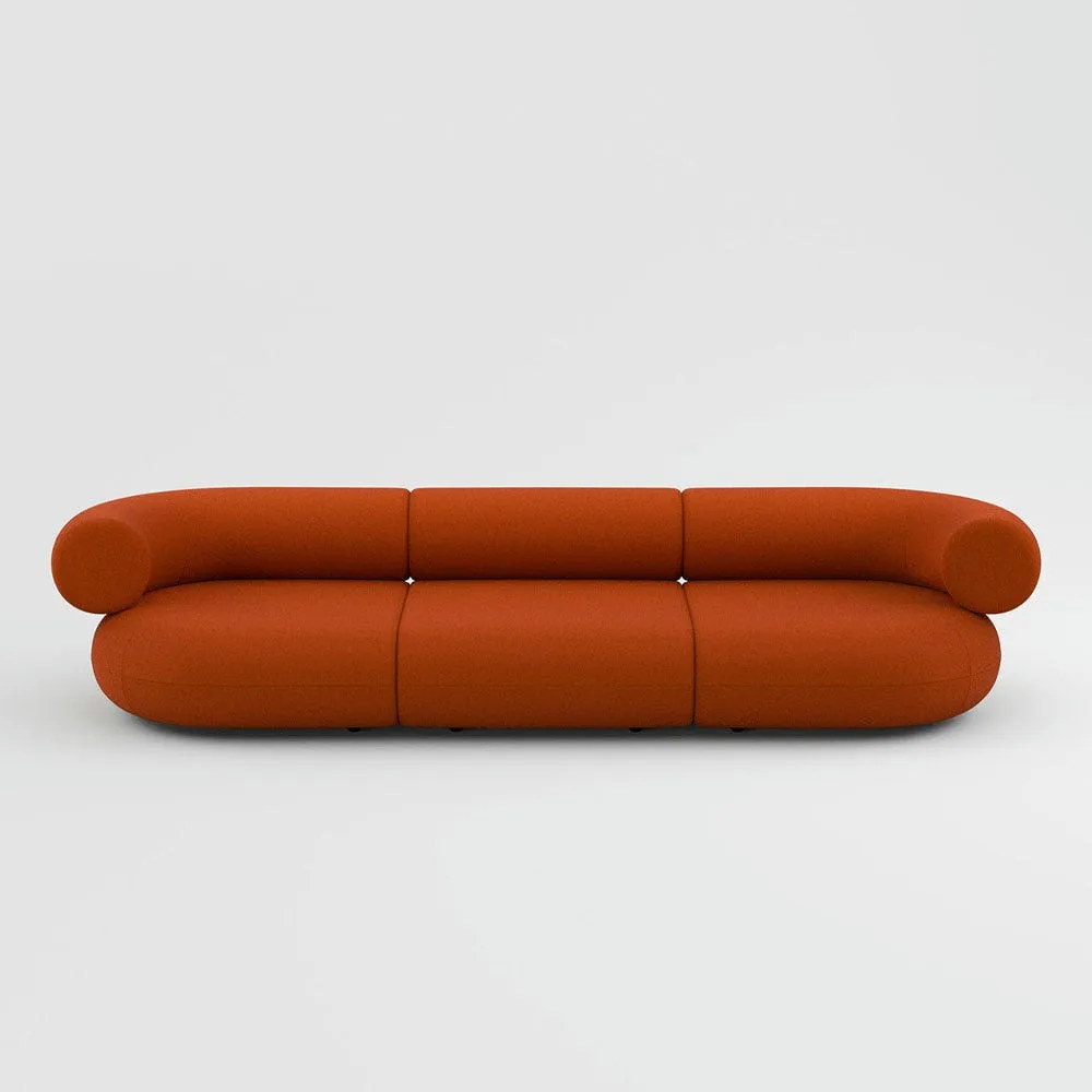 Tom Dixon Fat 3 seater Sofa in Hallingdal fabric orange 0600 2