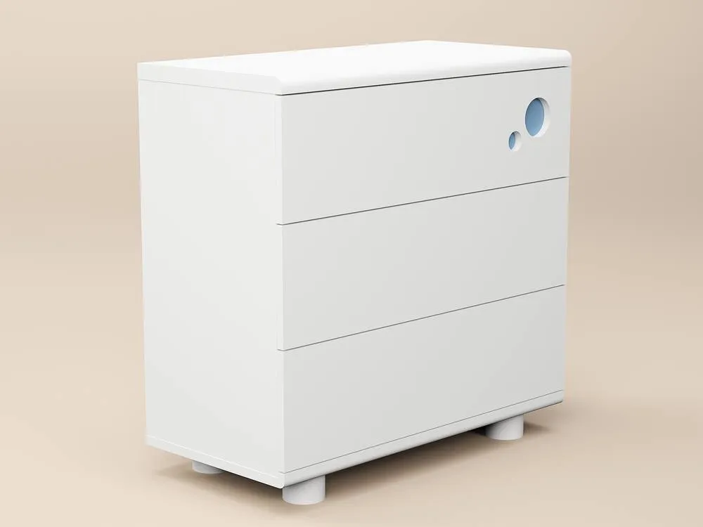 Flair Livana 3 Drawer Chest White 5