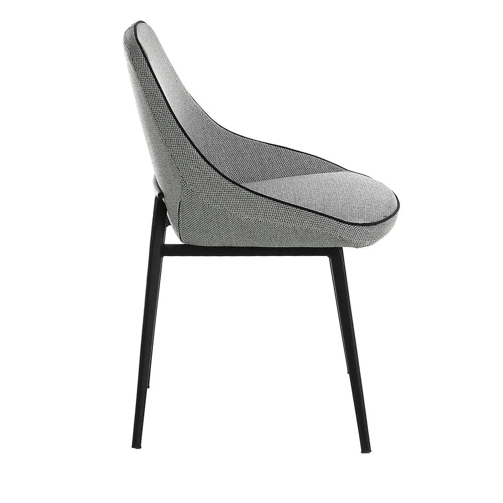 Angel Cerda Grey Fabric Dining Chair Model 5