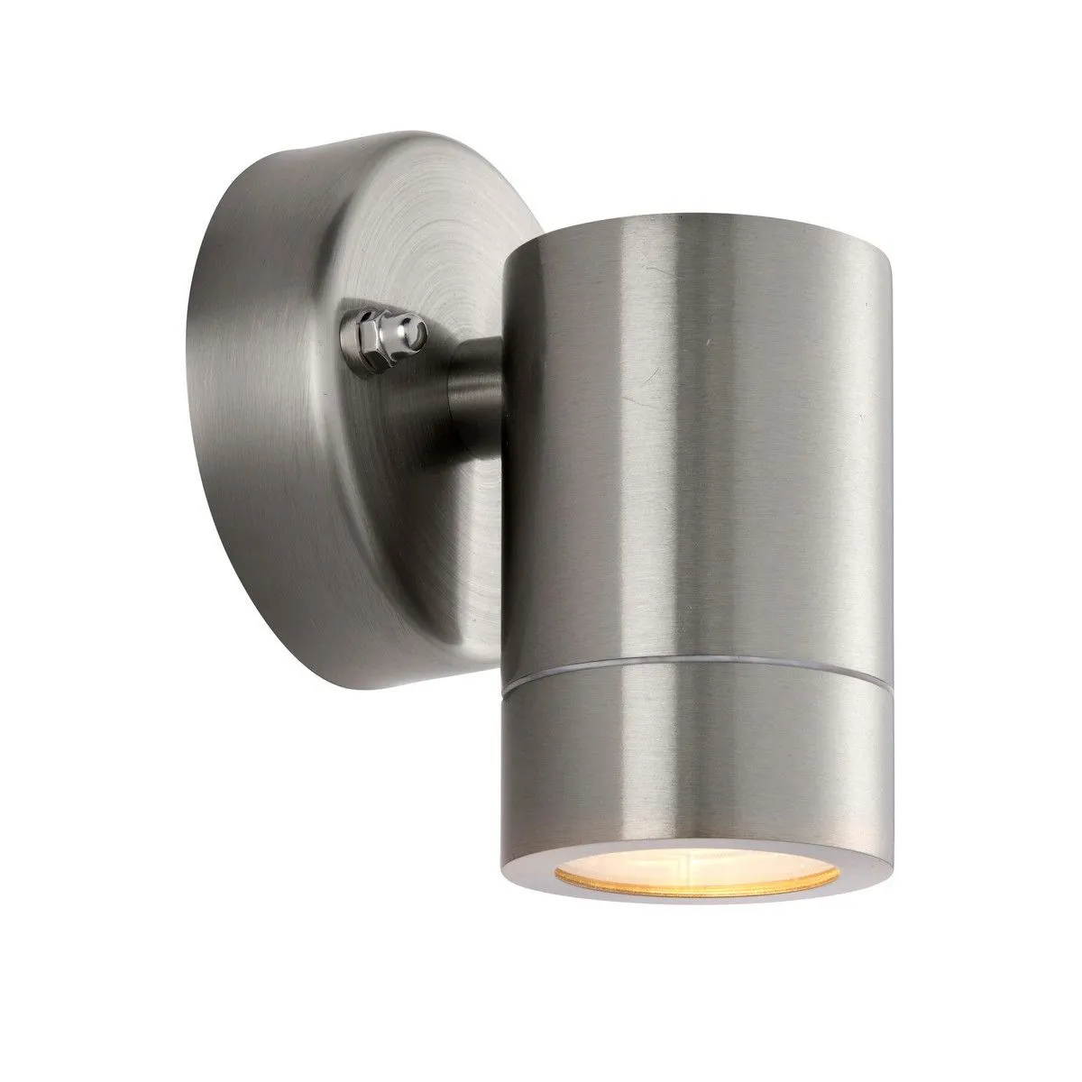 Netlighting Palin Outdoor Down Wall Lamp Brushed Stainless Steel IP65 in Grey
