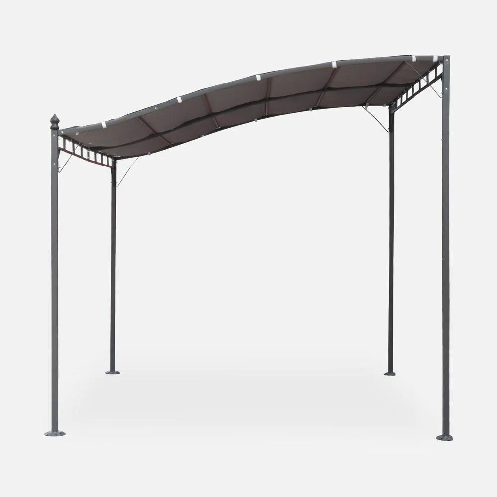 sweeek 3x2.5m wall-mounted pergola in Grey 2