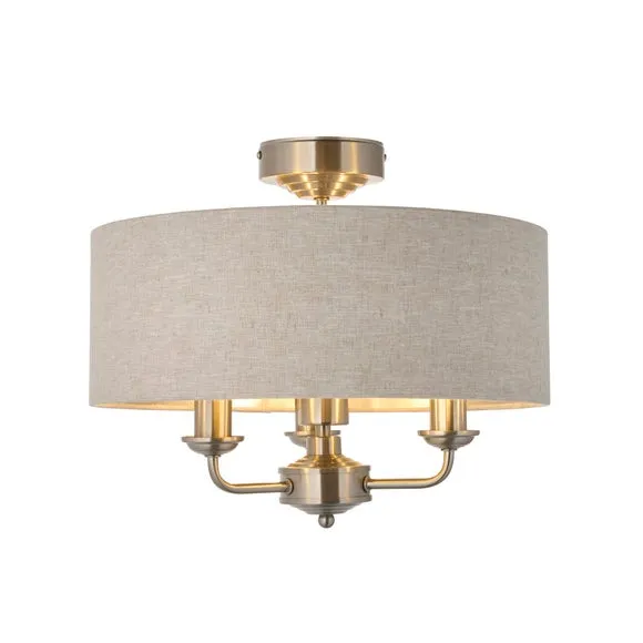 Vogue Sandringham 3 Light Flush Ceiling Light 5