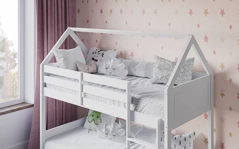 Flair Plation Low Play House Bunk Bed White 3