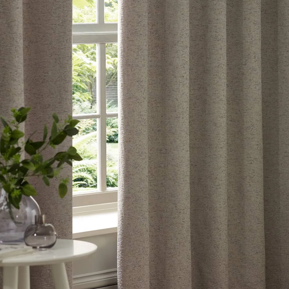 Paoletti Galaxy Velvet Chenille Eyelet Curtain Pair in Silver 5