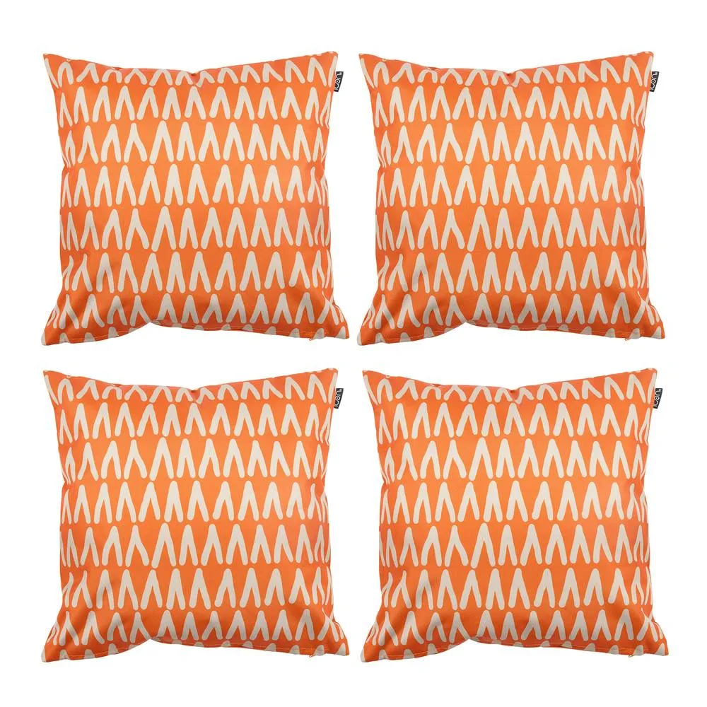 icon Indoor & Outdoor Mark Making Waterproof Cushion 2x Khaki & 2x Burnt Orange