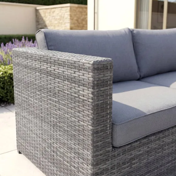 Rattan Grey Corner Sofa and Coffee Table 4