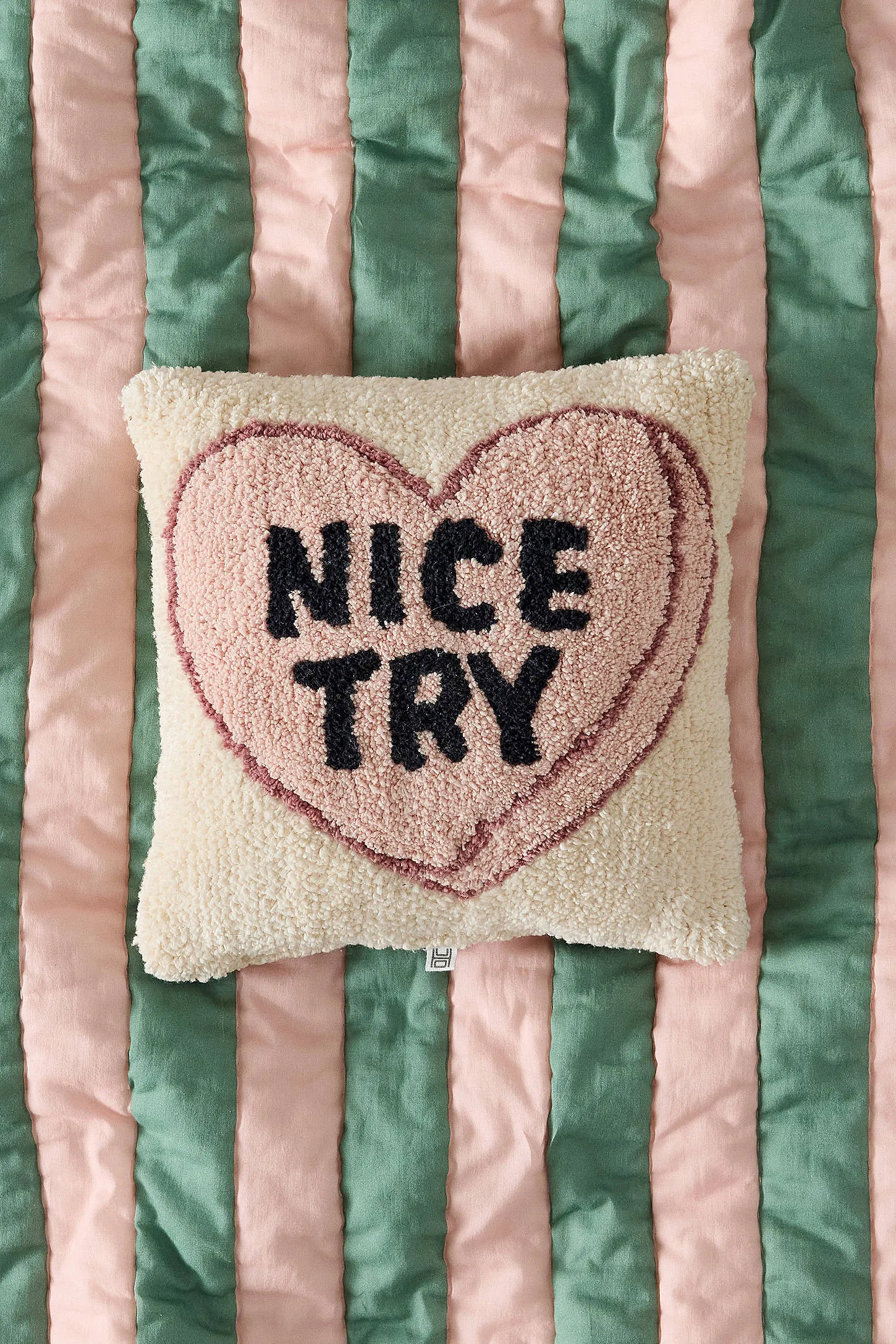 Nice Try Tufted Mini Cushion - Neutral