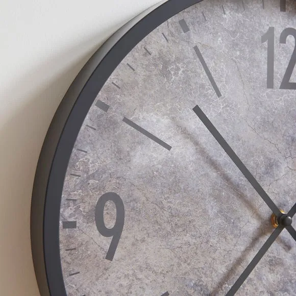 Concrete Effect Industrial Wall Clock 2