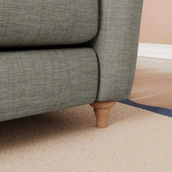 Hattie Slub Faux Linen Corner Chaise 5