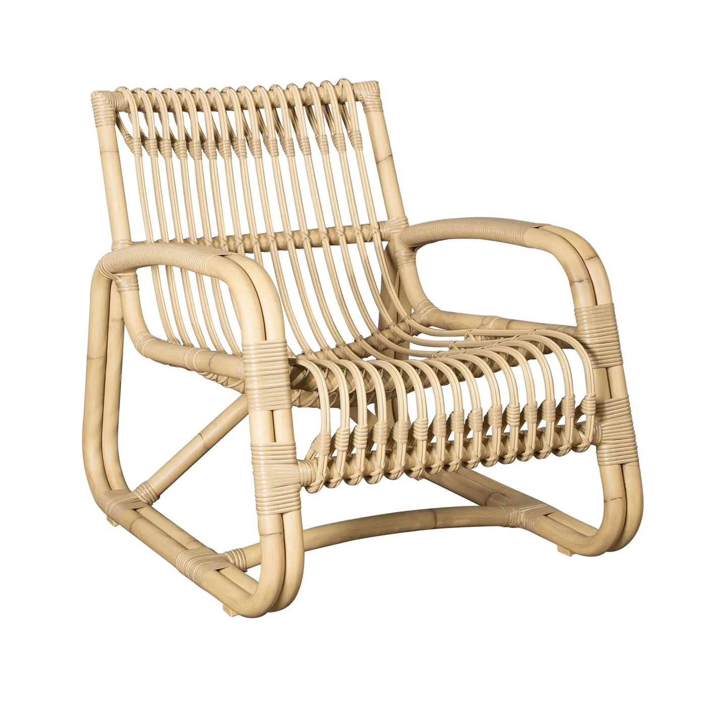 Cane-line Curve Garden Lounge Chair in Natural