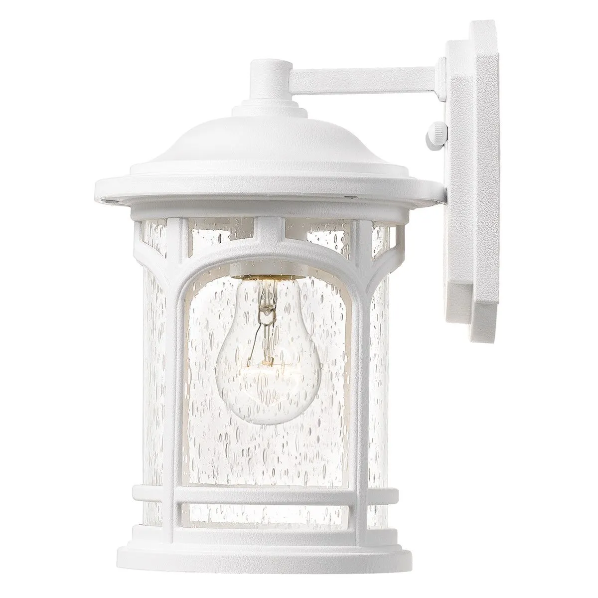 Netlighting Marblehead Outdoor Medium 1 Light Wall Lantern White IP44 E27 4