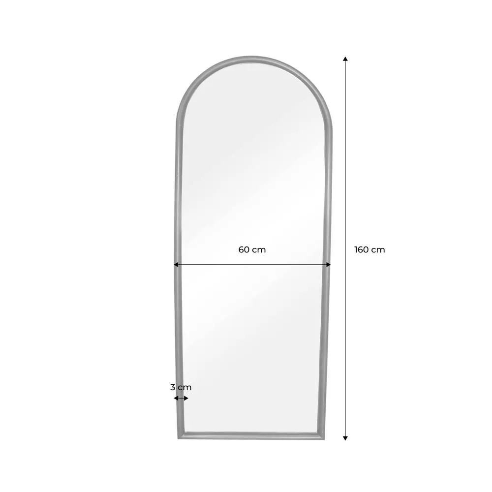 sweeek Arched wall mirror pine wood in Dark Brown 6