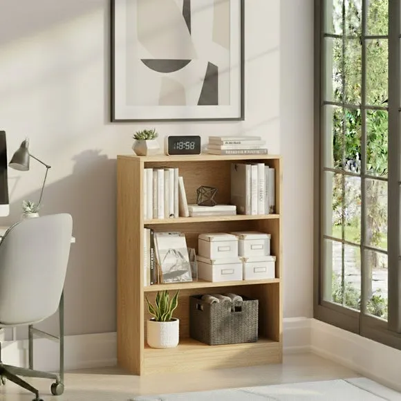 Cambridge 3 Tier Low Bookcase 1