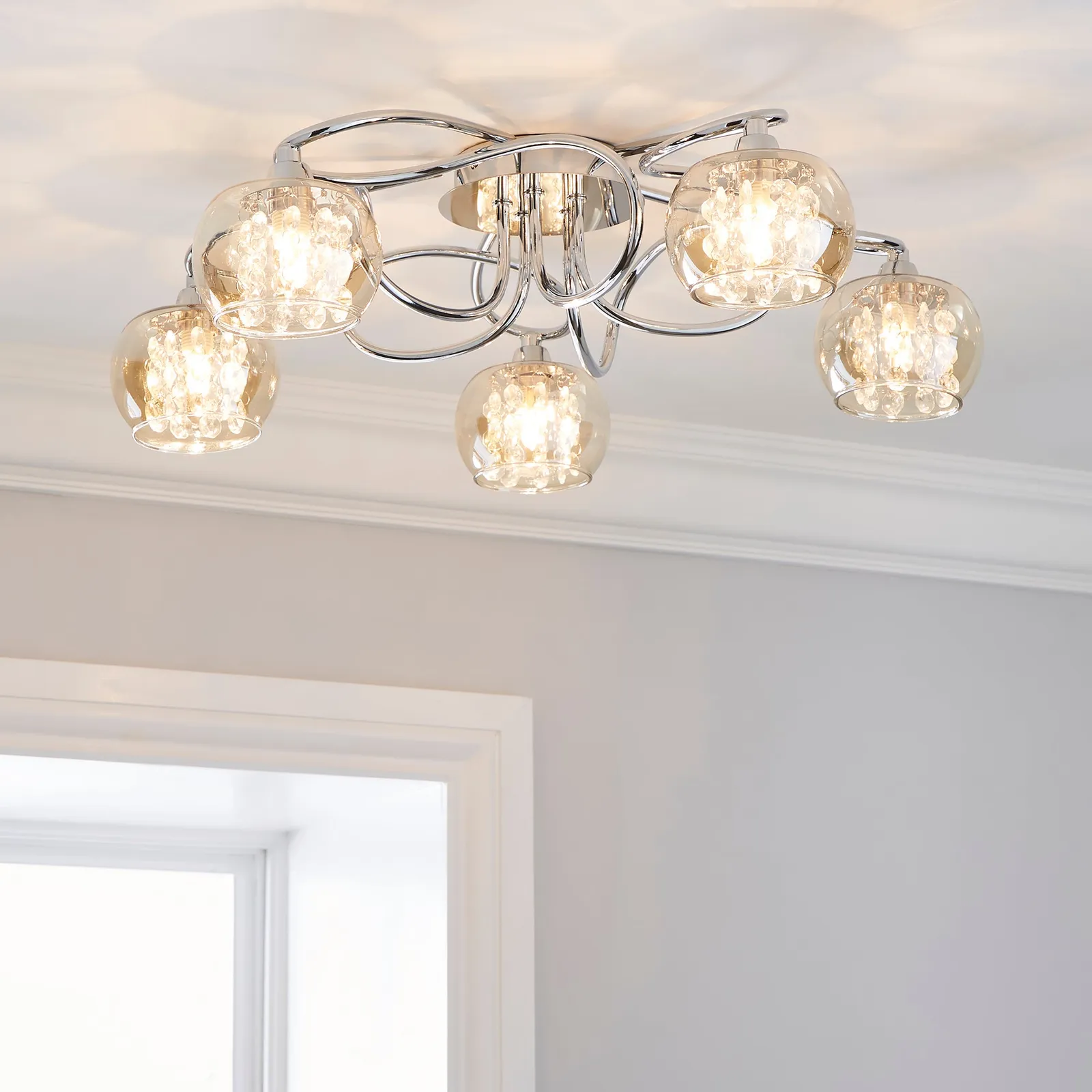 Seychelles 5 Light Flush Ceiling Light 1