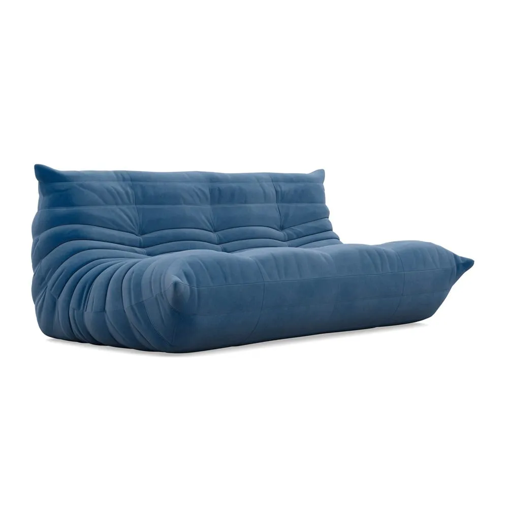 Ligne Roset Togo Large Settee Alcantara Bohemian Blue 3