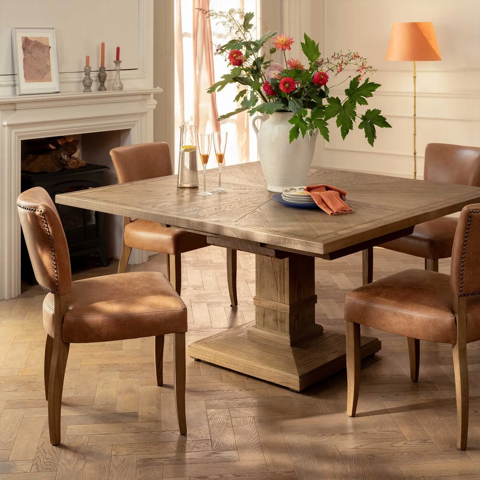 Otto Dining Chair, Brown Leather | Barker & Stonehouse 2
