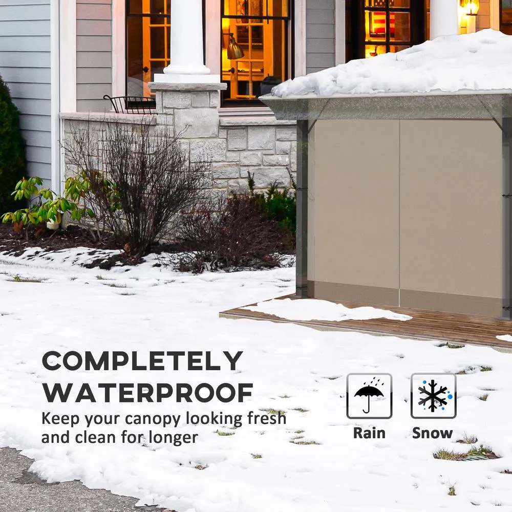OUTSUNNY 2 x 2 (m) Gazebo Protective Cover, Waterproof Cover in Clear 4