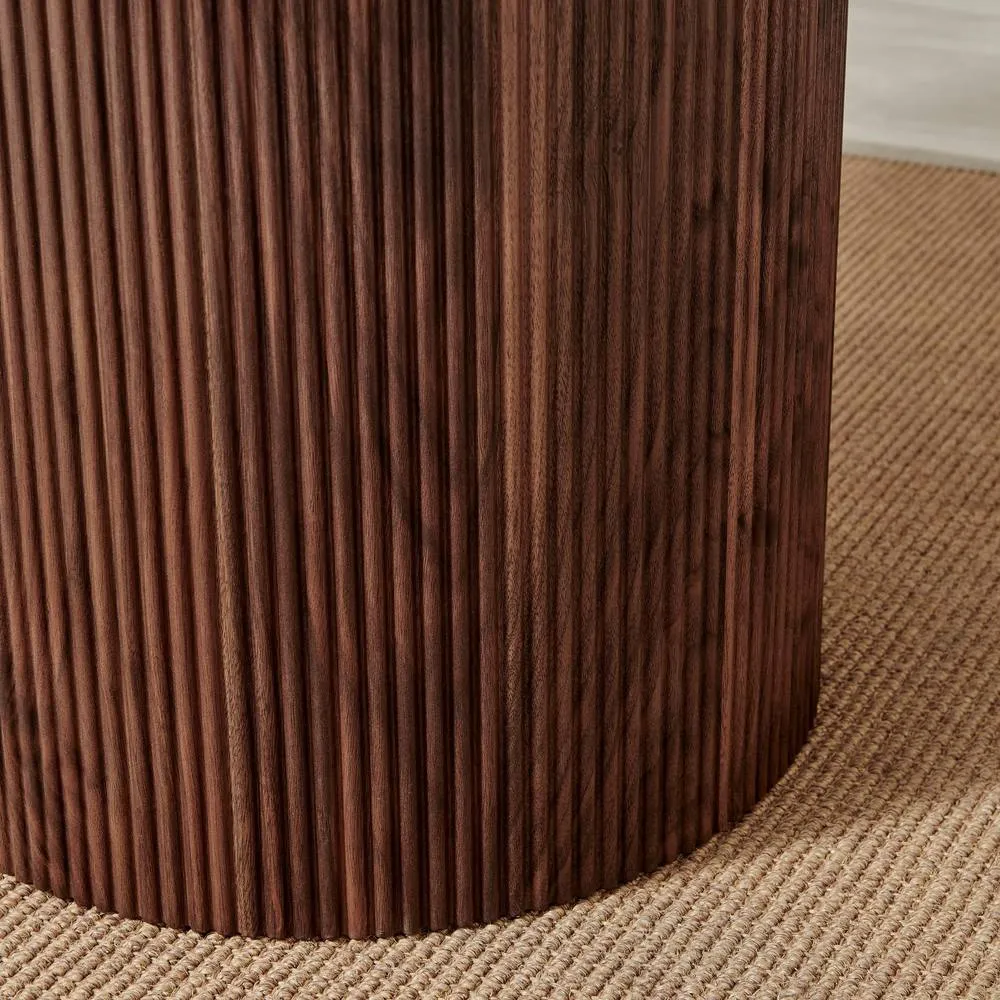 FurnitureboxUK Penrose Walnut & Marble Effect Round Dining Table & 4 Dining Chairs 6