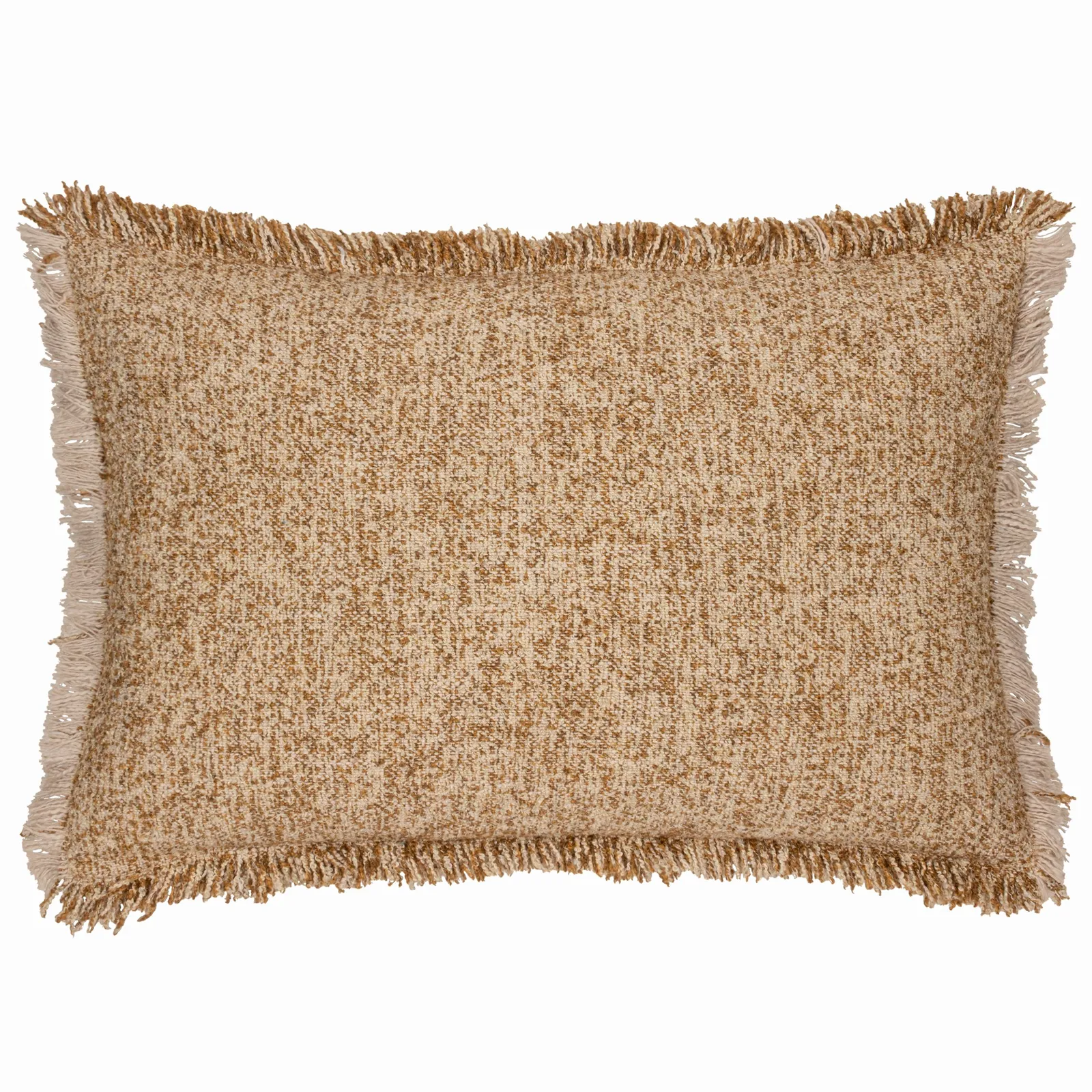 Yard Doze Woven Fringed Cushion in Tan 2