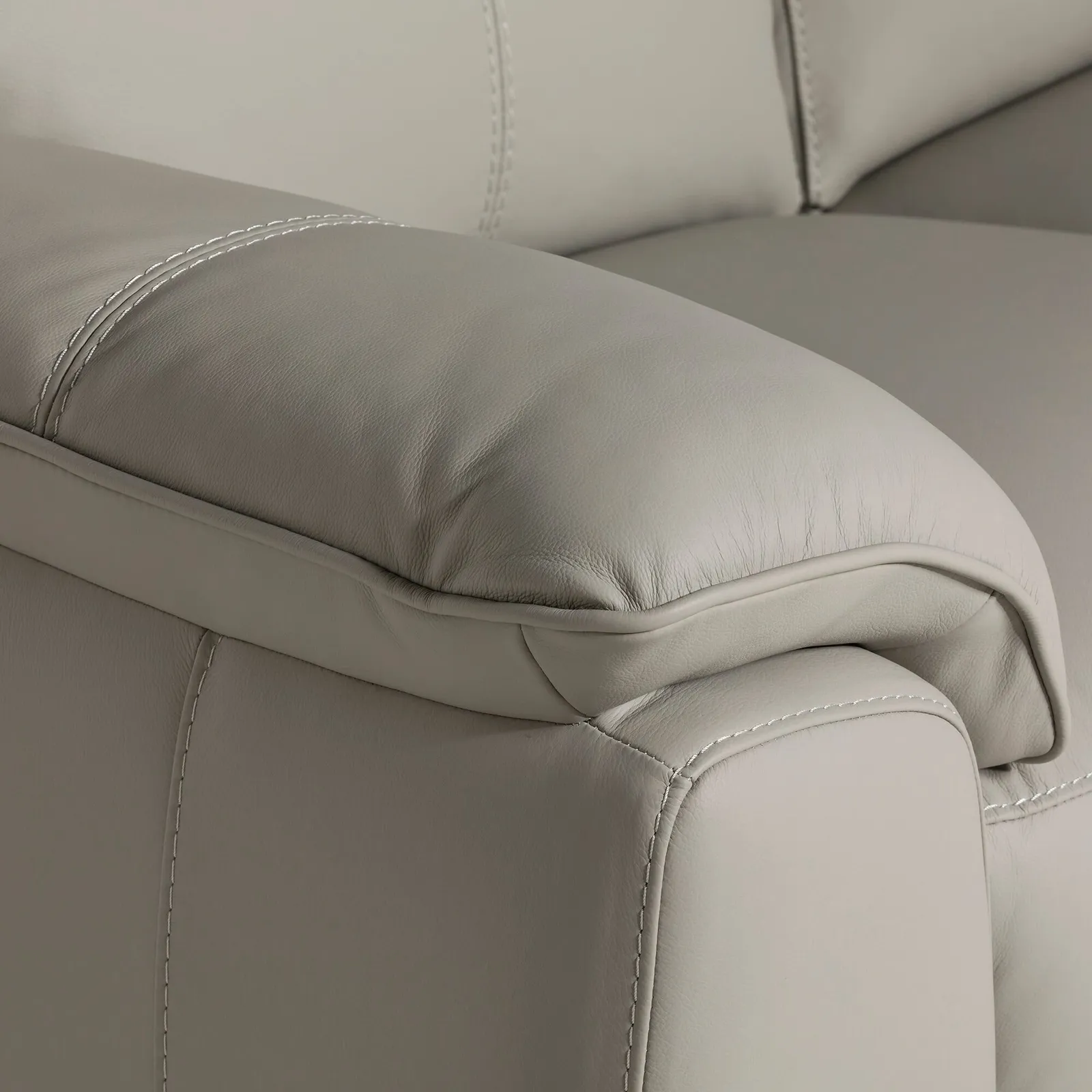 Fiore 2 Seater Sofa, Grey Leather | Barker & Stonehouse 4