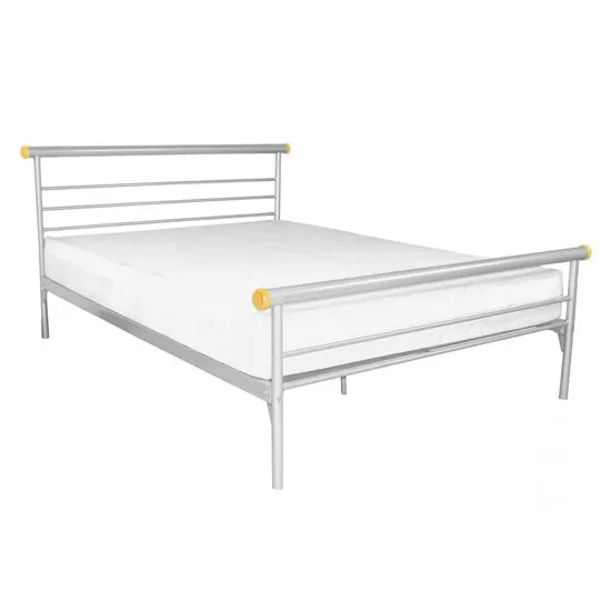 Celine Metal King Size Bed In Silver