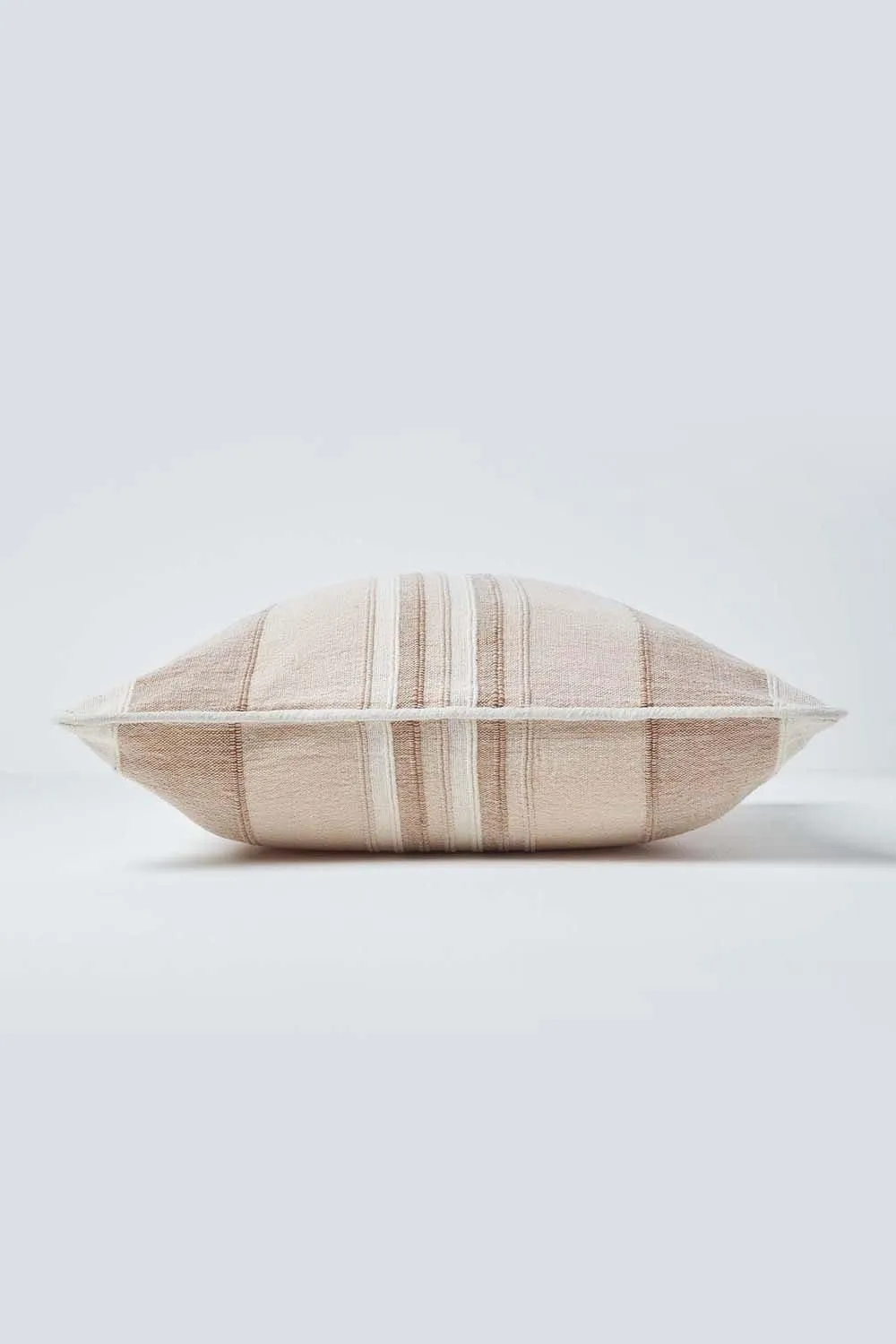 Homescapes Cotton Striped Morocco Cushion Cover in Beige 2