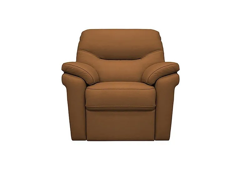 Seattle Leather Power Recliner Armchair with Heated Seat - Cambridge Tan