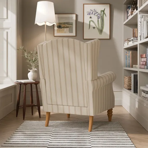 Charnwood Folkstone Stripe Scroll Armchair 2