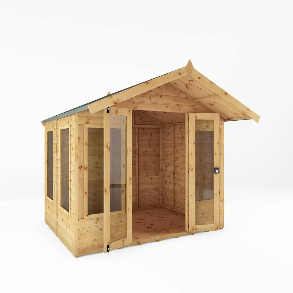 Mercia 6 x 8 Feet Premium Sussex Summerhouse - L243.2 x W249.4 x H227.8 cm in Light Brown 3