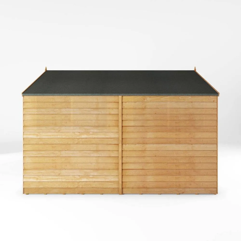 Mercia 10 x 8 Feet Overlap Apex Windowless Shed - L296.6 x W248.4 x H211.8 cm in Brown 4
