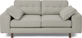 Content by Terence Conran Tobias 2 Seater Sofa, Dove Grey Boucle with Dark Wood Leg