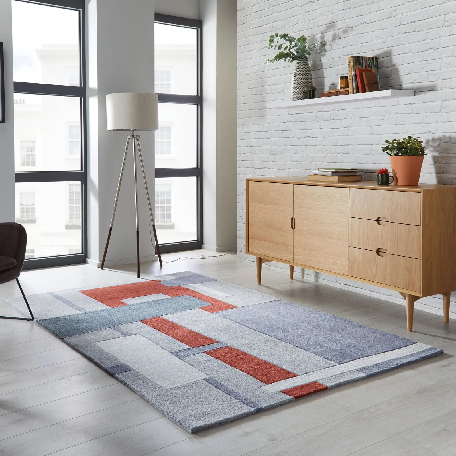 Elements Farg Abstract Rug Rust