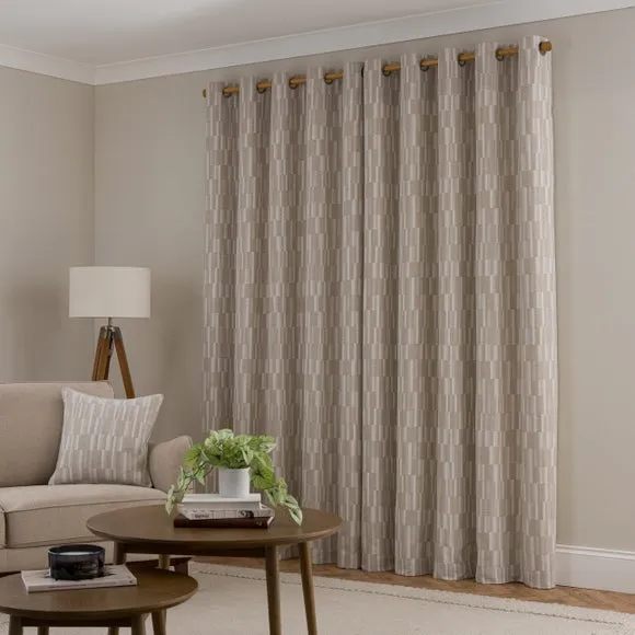 Salvage Checkerboard Eyelet Curtains 4