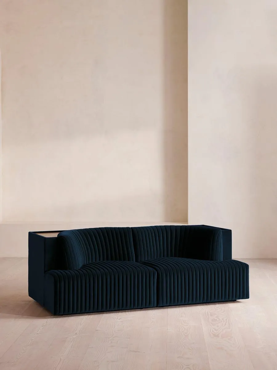 Hamish Modular Sofa, Three Seater, Velvet, Royal Blue