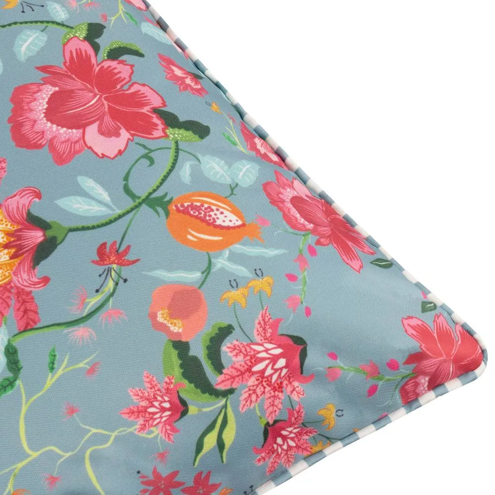 Wylder Claudia Floral Water-Resistant Outdoor Cushion in Red 6