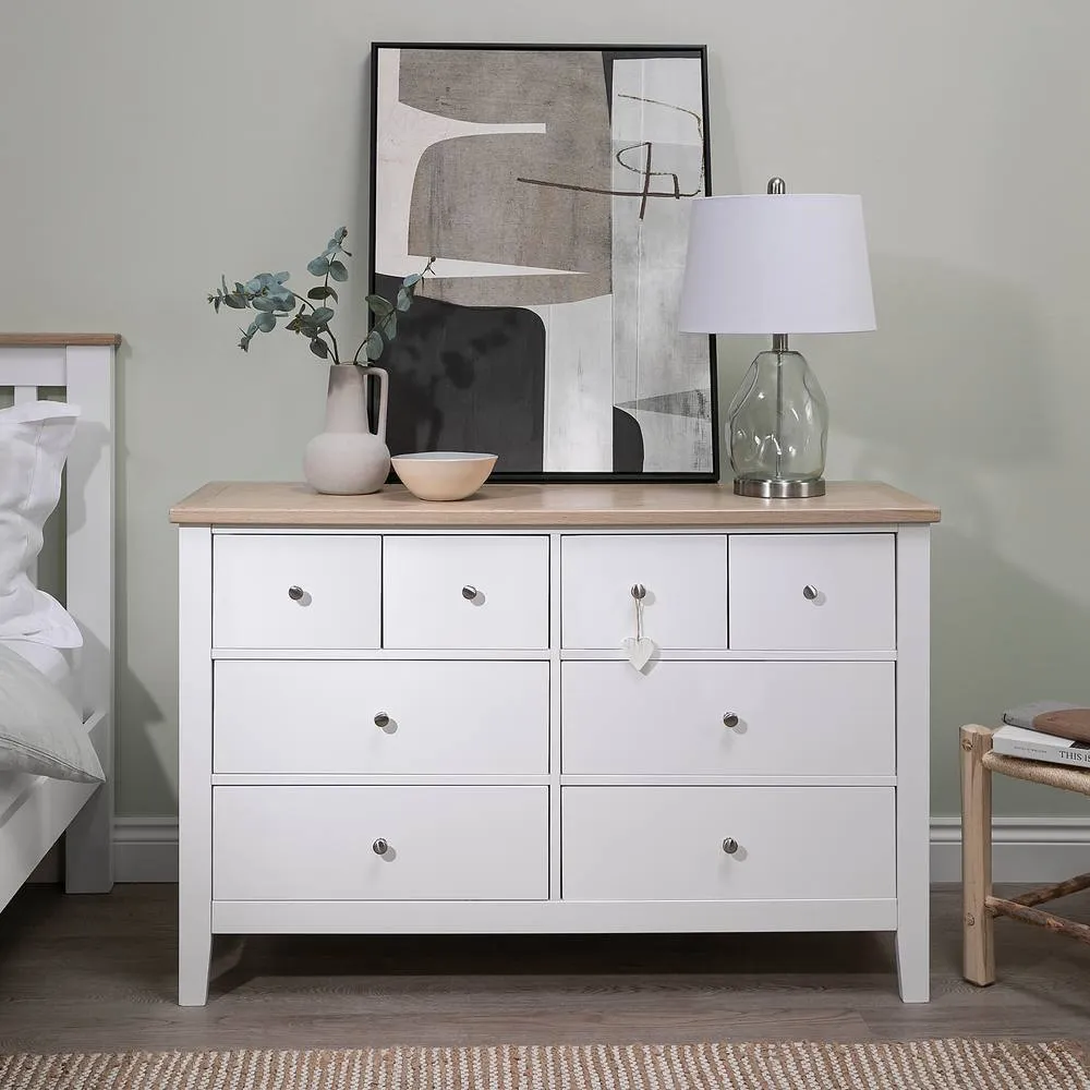 Nöa and Nani Leines 8 Drawer Chest of Drawers in White & Oak 2