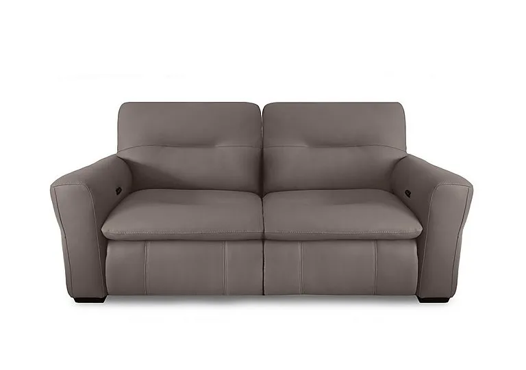 Restore 3 Seater Leather Power Recliner Sofa with Power Headrests - Elephant