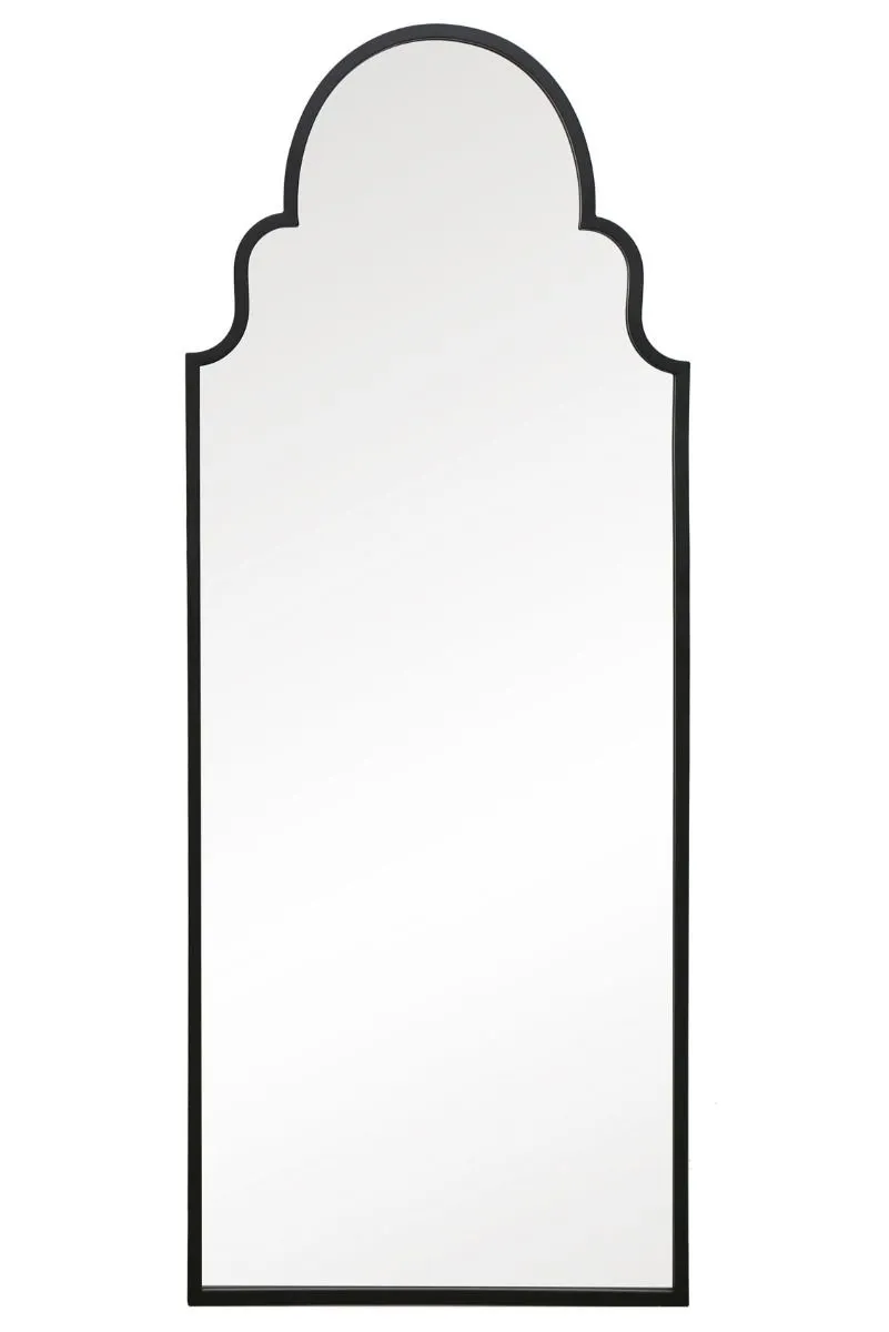 MirrorOutlet Black Framed Arched Leaner/Wall Mirror 71" X 28 (180CM X 70CM) 3