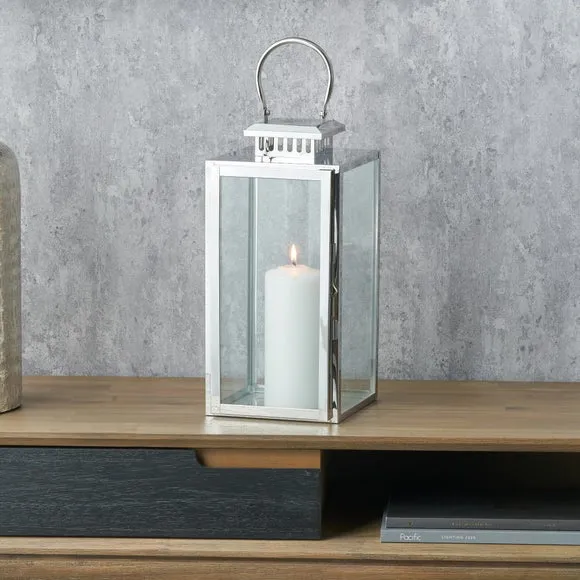 Metal & Glass Rectangular Lantern 1
